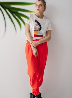 Chic High Waist All-matched Casual Harem Pants