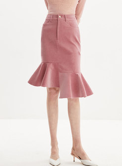 Fashion Asymmetric Slim Mermaid Sheath Skirt