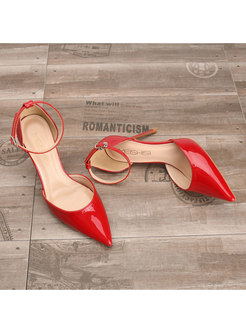 Chic Pointed Toe Breathable Thin Heel Shoes