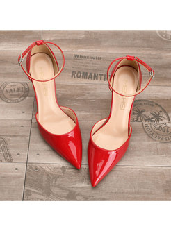 Chic Pointed Toe Breathable Thin Heel Shoes