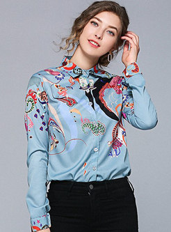 Stylish Lapel All-matched Single-breasted Blouse