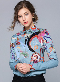 Stylish Lapel All-matched Single-breasted Blouse