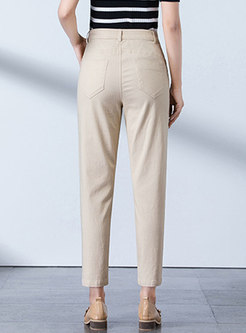 Stylish Pure Color Loose Ankle-length Harem Pants