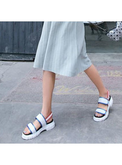 Casual Color-blocked Platform Women Sandals