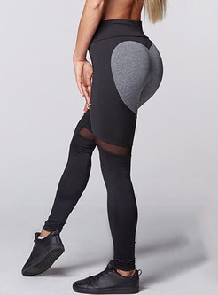 Sexy See-though Splicing Comfortable Yoga Pants