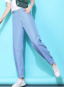 Trendy Easy-matching Long Harem Pants With Pocket