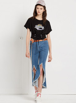 Vintage Split Rough Selvedge Flare Jeans