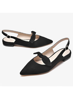 Casual Pointed Head Bowknot Flat Shoes