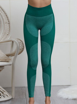 Sexy Pure Collar Knitted Tight Sport Pants