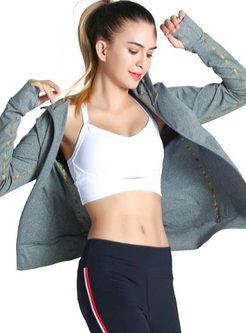 Casual Hooded Long Sleeve Breathable Yoga Jacket