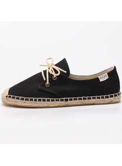 Stylish Canvas Breathable Tied Casual Flats