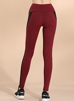 Color-blocked Breathable Quick-drying Yoga Pants