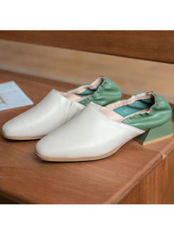 Fashion Women Color-blocked Splicing Shoes