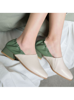 Fashion Women Color-blocked Splicing Shoes