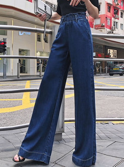 Stylish Street All-matched Denim Wide Leg Pants