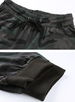 High Waist Camouflage Print Street Cargo Pants