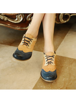 Casual Retro National Style Brock Leather Shoes