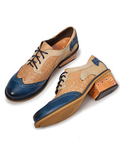 Casual Retro National Style Brock Leather Shoes