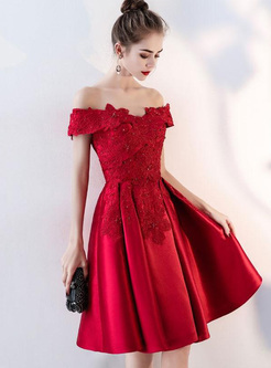 Sequin Solid Color Slash Neck Sleeveless Backless Prom Dresses