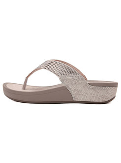 Casual Diamond Wedges Comfortable Beach Slippers