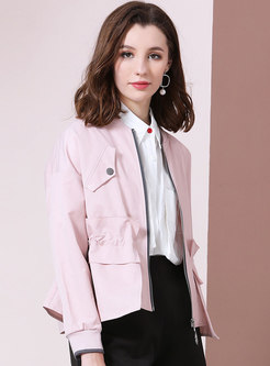Solid Color Loose Short Thin Jacket