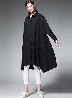 Casual Plus Size Loose Splicing Shift Dress