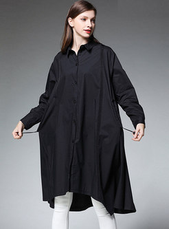 Casual Plus Size Loose Splicing Shift Dress
