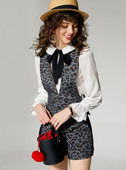 Chic Leopard Lapel Irregular Three-piece Suit