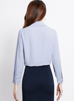 Casual Lapel Single-breasted Blouse