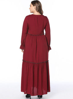 Plus Size Embroidered Shift Dress
