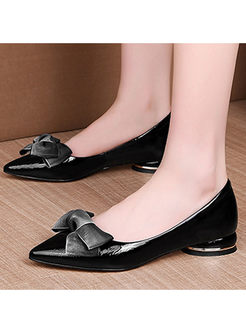 Fashion Pointed Head Bowknot Shoes