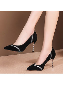 Pointed Head Leopard High Heel Shoes