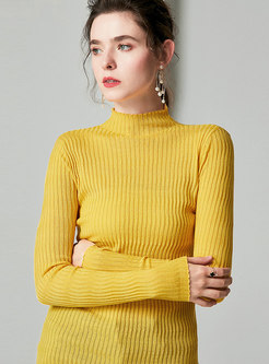 Solid Color All-matched Pullover Sweater