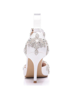 Hollow Out Tassels Solid Color Bead Rhinestone Wedding Shoes