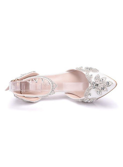 Hollow Out Tassels Solid Color Bead Rhinestone Wedding Shoes