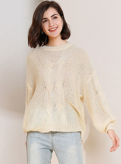 Pure Color All-matched Loose Casual Sweater 