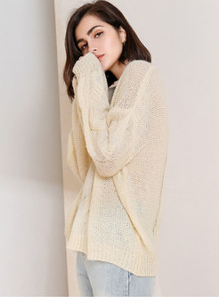 Pure Color All-matched Loose Casual Sweater 