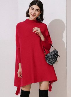 Brief Batwing Sleeve Knit Top 