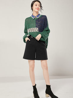 O-neck Openwork Loose Pullover Sweater