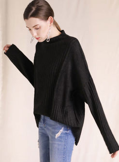 Brief Half Turtleneck Long Sleeve Sweater