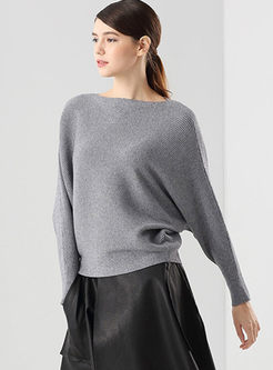 Bat Sleeve Loose Pullover Sweater
