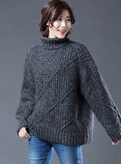 Turtleneck Long Sleeve Loose Sweater