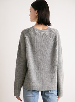  Brief Pullover Thick Knit Top