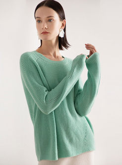 O-neck Long Sleeve Pullover Sweater