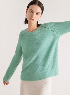 O-neck Long Sleeve Pullover Sweater