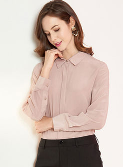 Brief Work Lapel Single-breasted Blouse