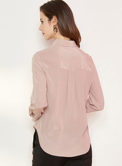 Brief Work Lapel Single-breasted Blouse