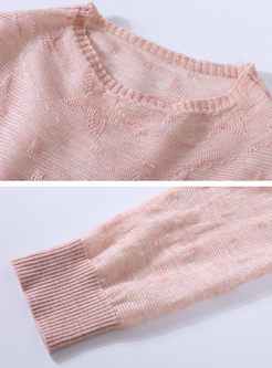 Sweet Standing Collar Thin Knit Top