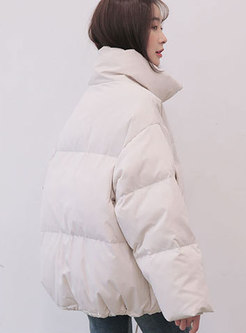Casual Stand Collar Thicken Loose Bubble Coat