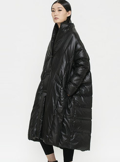 Casual Plus Size Cloak Puffer Coat